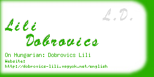 lili dobrovics business card